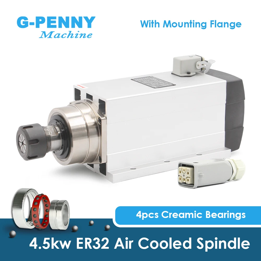 G-PENNY MACHINE 220v/380v 4.5kw ER32 двигатель шпинделя с воздушным охлаждением
