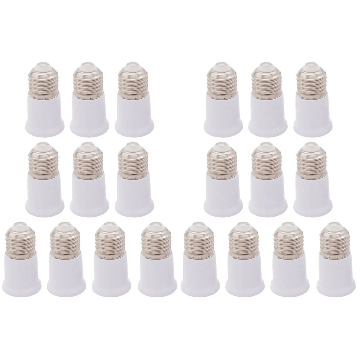 

20 pcs Durable Light Socket Extender Adapter E27 to E27 Bulb Extension Fitting
