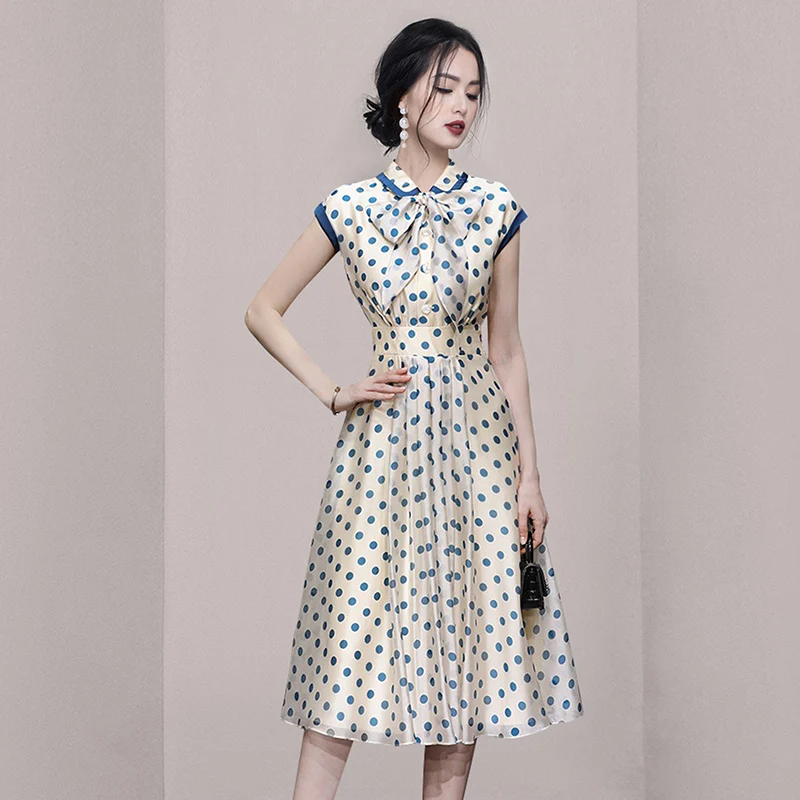 

Print Evening Dresses Women 2023 New Split Short Sleeves Slim Summer High Waist Sexy Dress Korean A-LINE Clothing YCMYUNYAN
