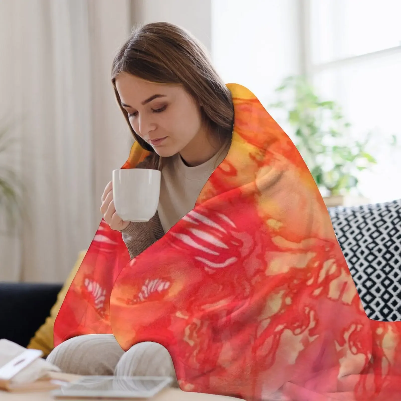 Чернила Splotch серии No 2-х пледы плюшевые декоративные одеяла для кемпинга диванов