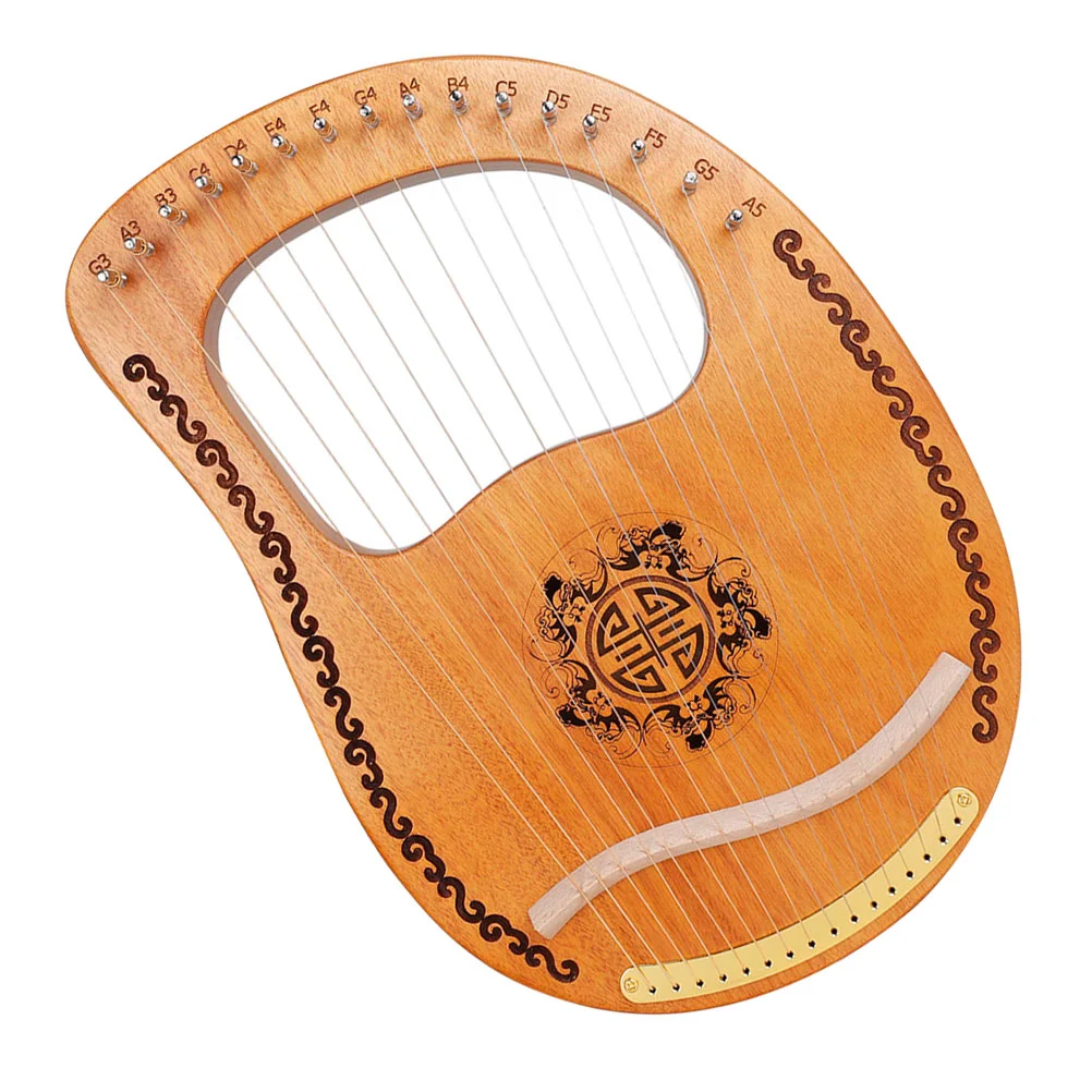 

1 Set Delicate 16 Strings Instrument Wooden Harp Musical Instrument for Adult