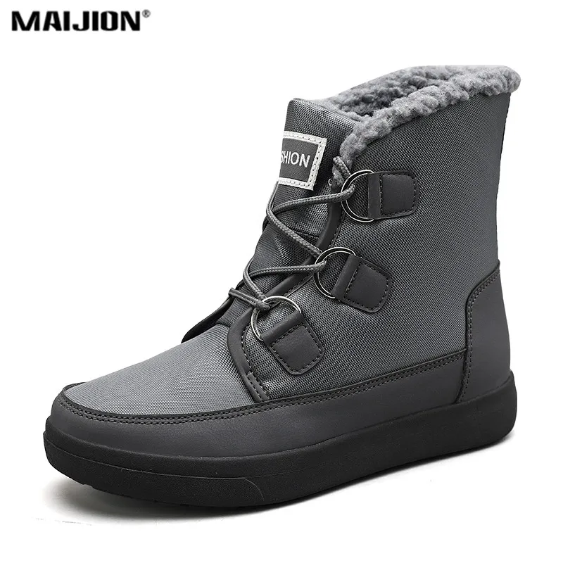 

Medium Tube Snow Shoes Winter Female Comfortable Boots Anti-slip Warm Women Plus Velvet Hiking Sneakers Outdoor Cotton Shoes