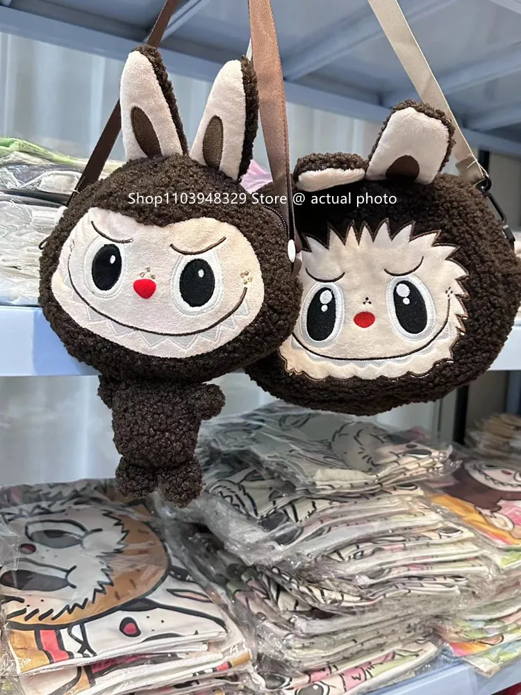 Сумка на плечо Labubu с героями мультфильмов коричневая монстрами Новое