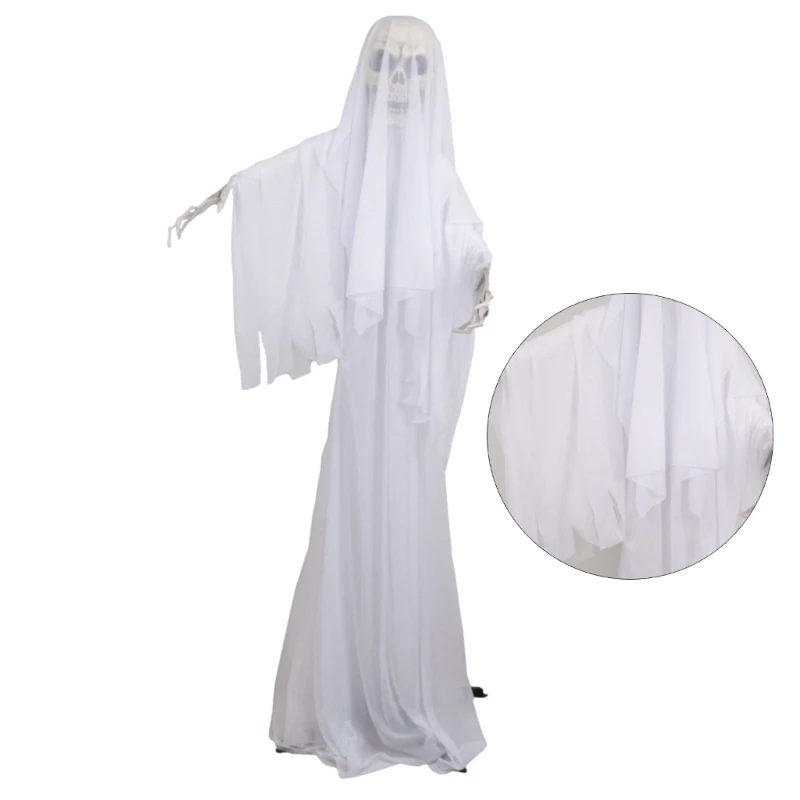 Хэллоуин украшения звук активирован череп пронзительный крик скелет реквизит