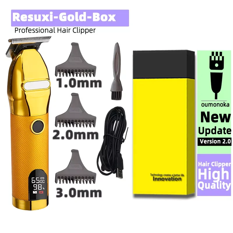 

2022 Professional Hair Clipper Rechargeable 0mm Electric Shaver Beard Trimmer Men Hair Cutting Machine Beard Barber Hair Cut