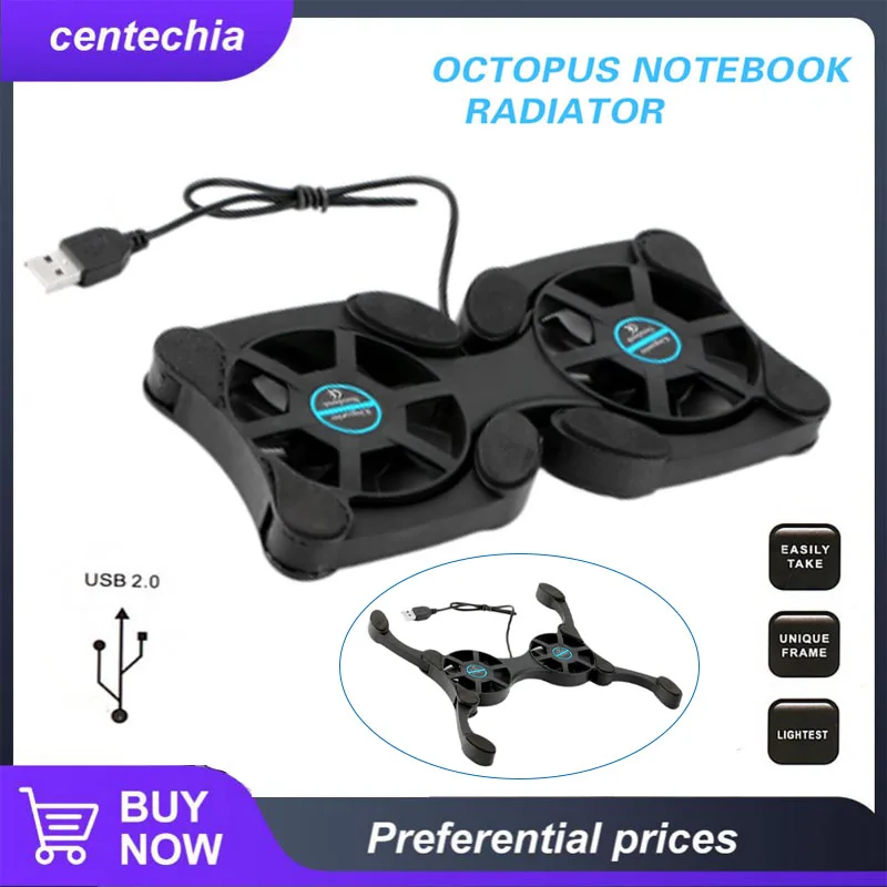 

2023 Cooling Fan Mini Usb Port Notebook Computer Stand Foldable Laptop Cpu Fans Radiator Portable Pads Notebook Computer Cooler