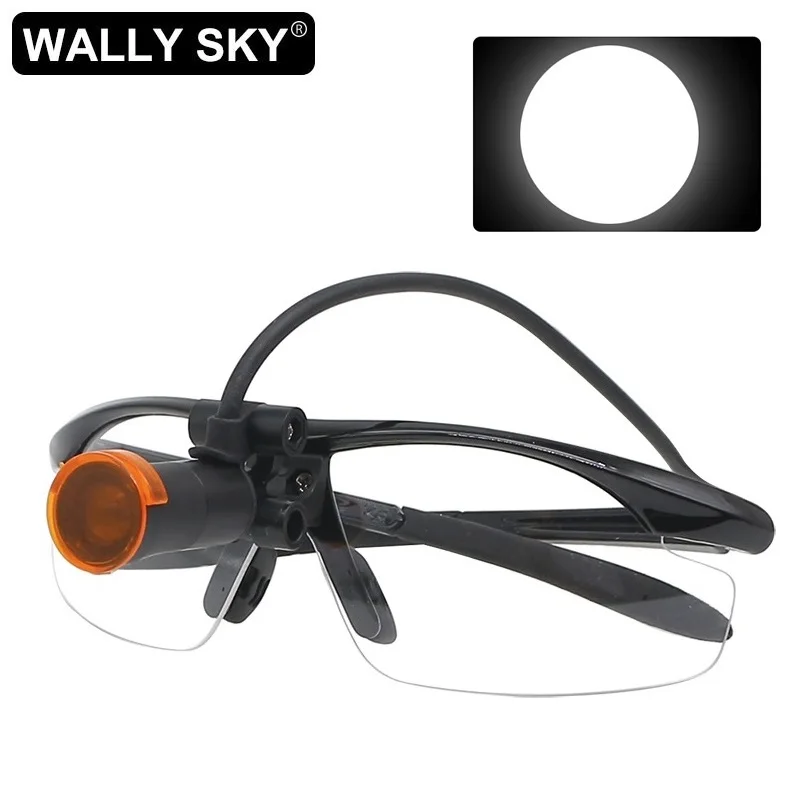 3W LED Headlight with Ultralight Eyeglasses Dental Headlamp Spotlight with Battery Head Light with Filter