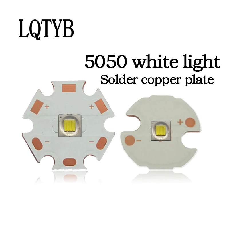 

10pcs 10w led chip high-power LED lamp beads 5050 10W white light high-brightness ceramic lamp beads 80mil chip LED 5050 white