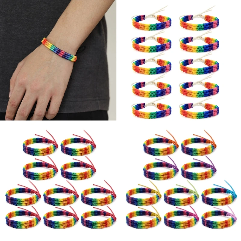 10 шт. плетеные веревки ручной работы для геев и лесбиянок регулируемый размер