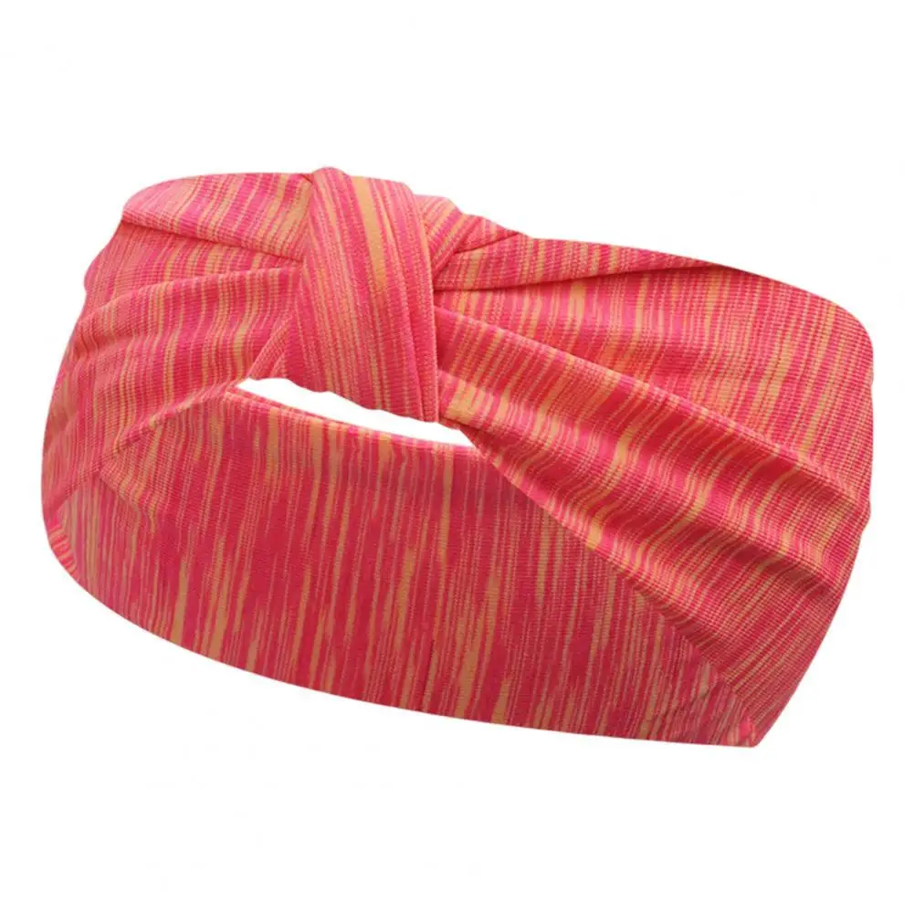 

Sport Headband Good Elasticity Wide Lightweight Knot Design Yoga Sweatband for Running Fitness Body Building