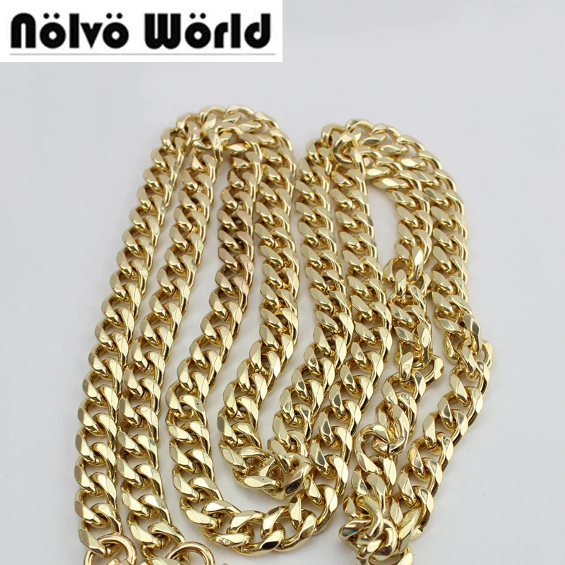 Wholesale 10 Meters 10mm 12mm Width,High Thick Chain metal strap for workshop making bag handbag chain removable long chain