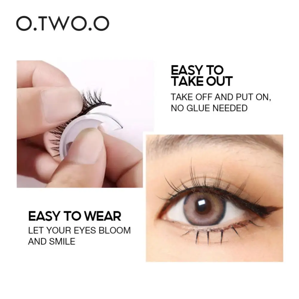 

1Pair Reusable Self-adhesive False Eyelashes 3D Mink Lashes Glue-free Eyelash Extension 3 Seconds to Wear No Glue Needed Lashes