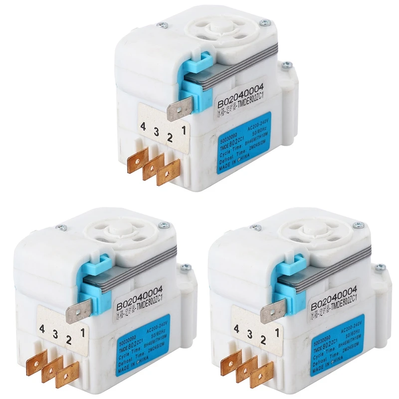 

3X Defrost Timer Universal AC 200-240V TMDE802ZC1 3018100310 H.J For Daewoo Cooler For All 220V Refrigerator Parts