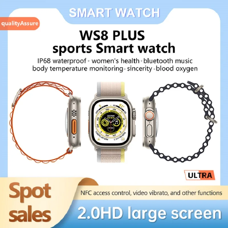 

Fashion 2022 Wireless Charging Smartwatch Bluetooth Calls Watches Men Women Fitness Bracelet Oxygen Rate Monitor Custom Watch
