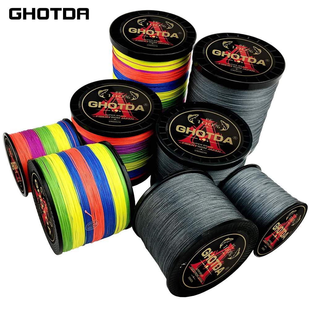 

GHOTDA Fishing Lines Saltwater Braids 1000M 12X 9X 8X 4X Hilo De Pescar Braided Multifilament PE Line