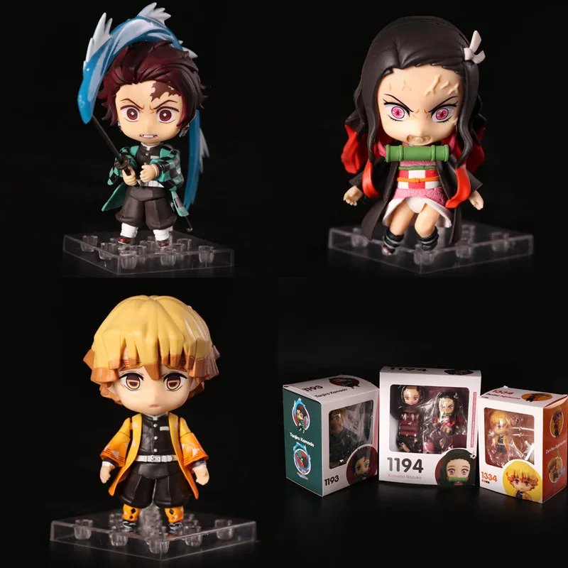 

Demon Slayer Kamado Tanjirou 1193 Nezuko 1194 Zenitsu Agatsuma 1334 PVC Action Figure Collectible Model Toy