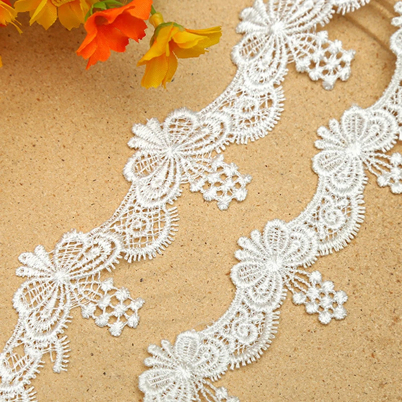 

30Yards Gorgeous Butterfly Tassel Fringe Lace Water Soluble Laces Trims for Garment Curtain Sewing Accessories 45mm