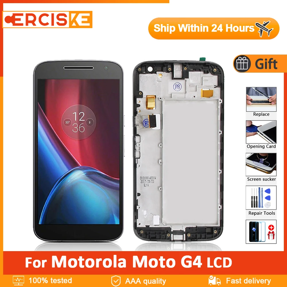 

5.5" LCD Display For Motorola Moto G4 LCD Display XT1620 XT1621 XT1622 XT1625 XT1626 Touch Screen Digitizer Assembly With Frame
