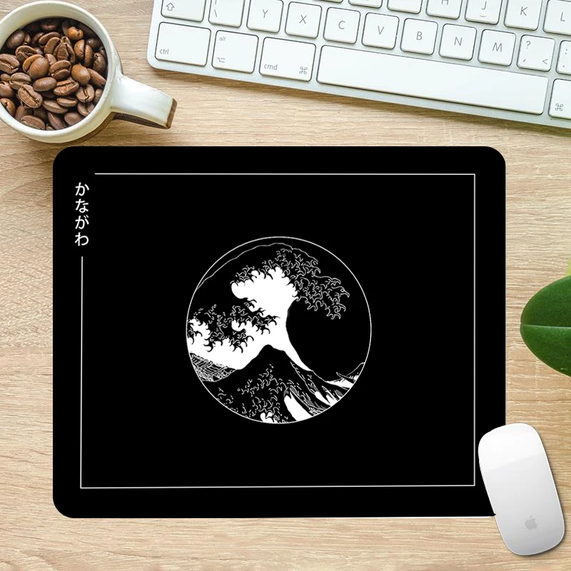 Коврик для мыши с японскими волнами, 180x220 мм