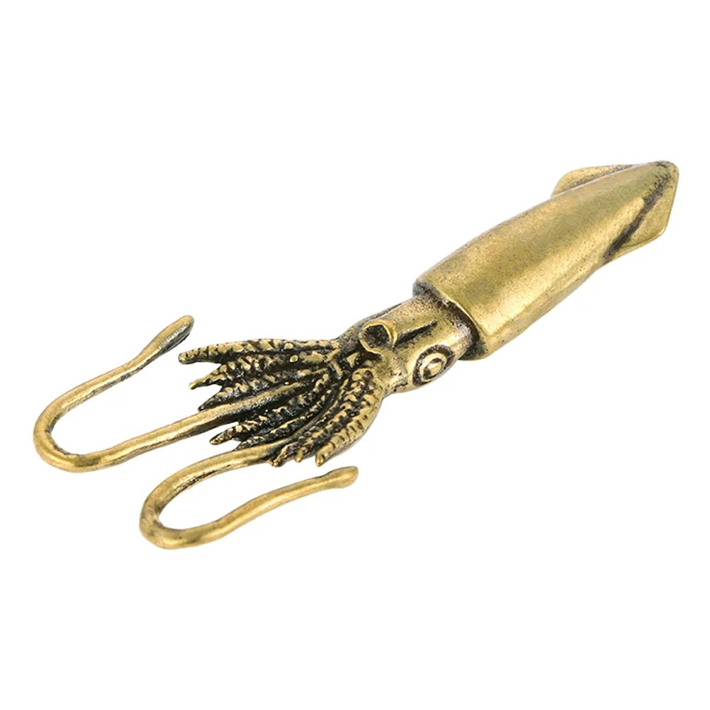 

Squid Ornament Tabletop Gold Office Decor Tea Pet Brass Craft Copper Sculpture Vintage Figurine House Decorations Home