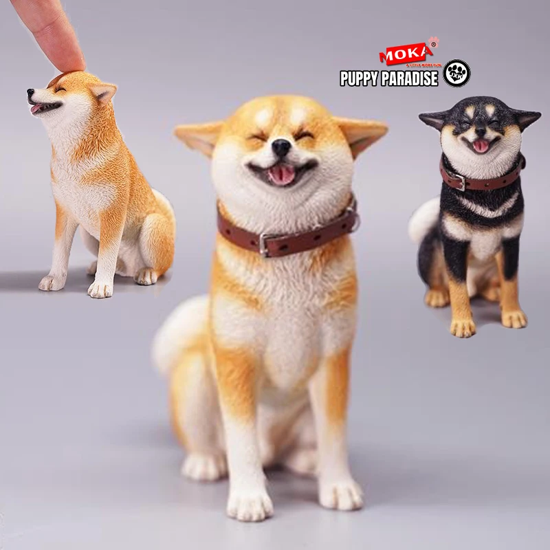 

JXK Smile Shiba Inu 3D Model Cute Kawaii Realistic Mini Airplane-eared Dog Animal Figure Toy For Adults Kid Gift Home Decoration