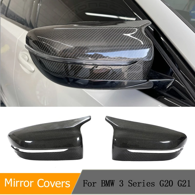 Чехлы для зеркал заднего вида из углеродного волокна BMW 3 серии G20 G21 330i M340i седан