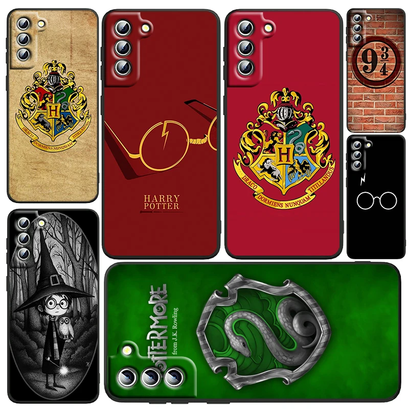 

Cute Potters Ring Harries Phone Case For Samsung Galaxy S23 S22 S21 S20 FE Ultra Pro Lite S10 S10E S9 Plus 5G Black Funda