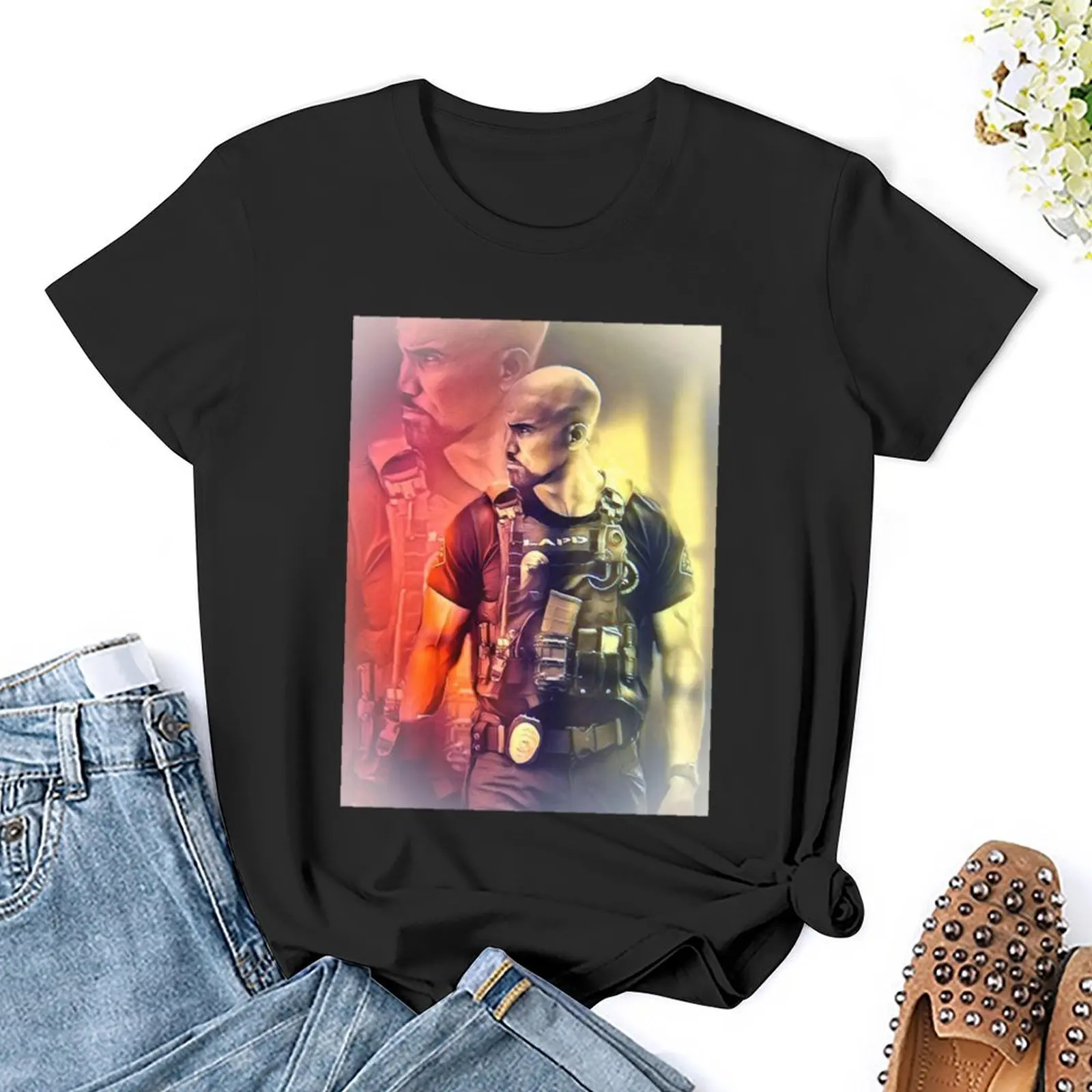 Необходимые подарки Shemar Moore графика для тяжелых веса винтажная одежда женская