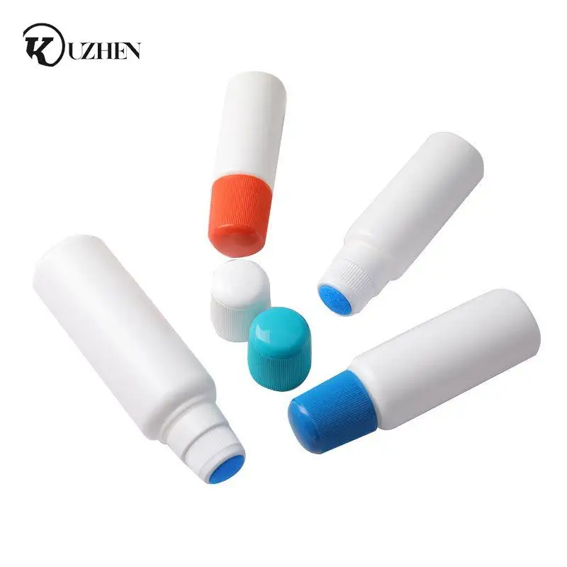 

Бутылка для жидкости Soreness с аппликатором из губки, белая бутылка для жидкости для лекарств 30 мл/50 мл/65 мл/100 мл с синей губчатой головкой