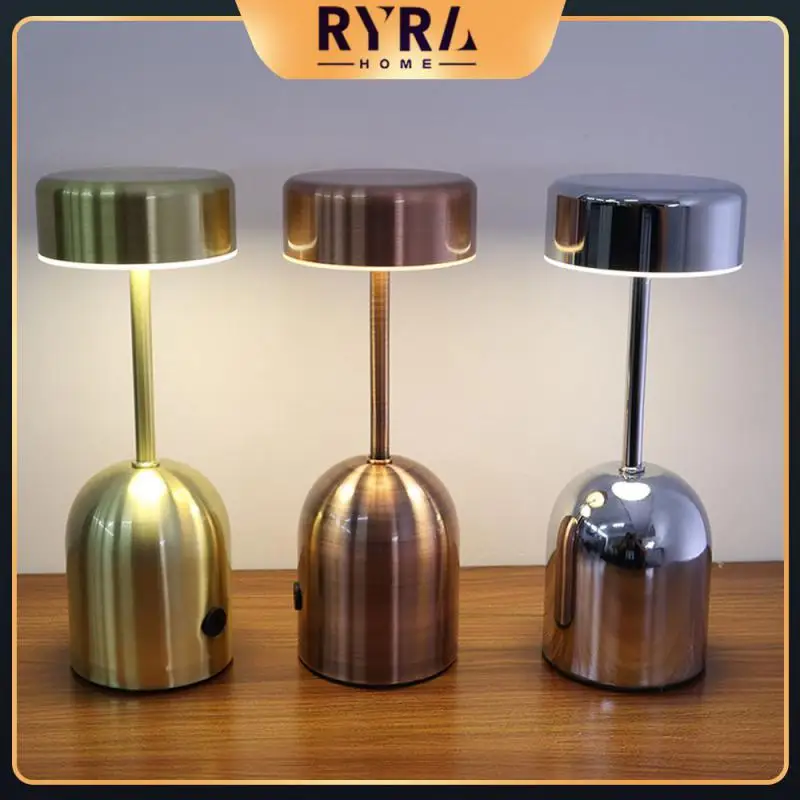 

Bedside Lamp For Bedroom 23x9cm Desk Lights Restaurant For Living Room Desk Lamp Household Decor Mushroom Light Bar Touch Switch