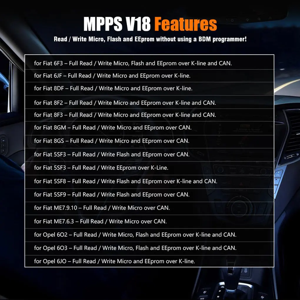 MPPS V18 ECU Flashing Chip Tuning Remapping Tool EEprom Read/Write Auto Detect Автомобильный диагностический