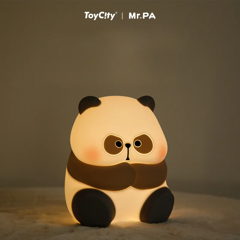 

СВЕТОДИОДНЫЙ ночник в виде милой панды с дистанционным управлением, детские ночные светильники для сна, силиконовая ночник с USB-зарядкой, Детская прикроватная лампа