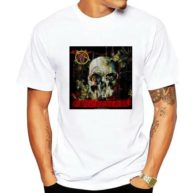 

Authentic SLAYER South Of Heaven T-Shirt NEW Men T Shirt Cheap Sale 100 % Cotton