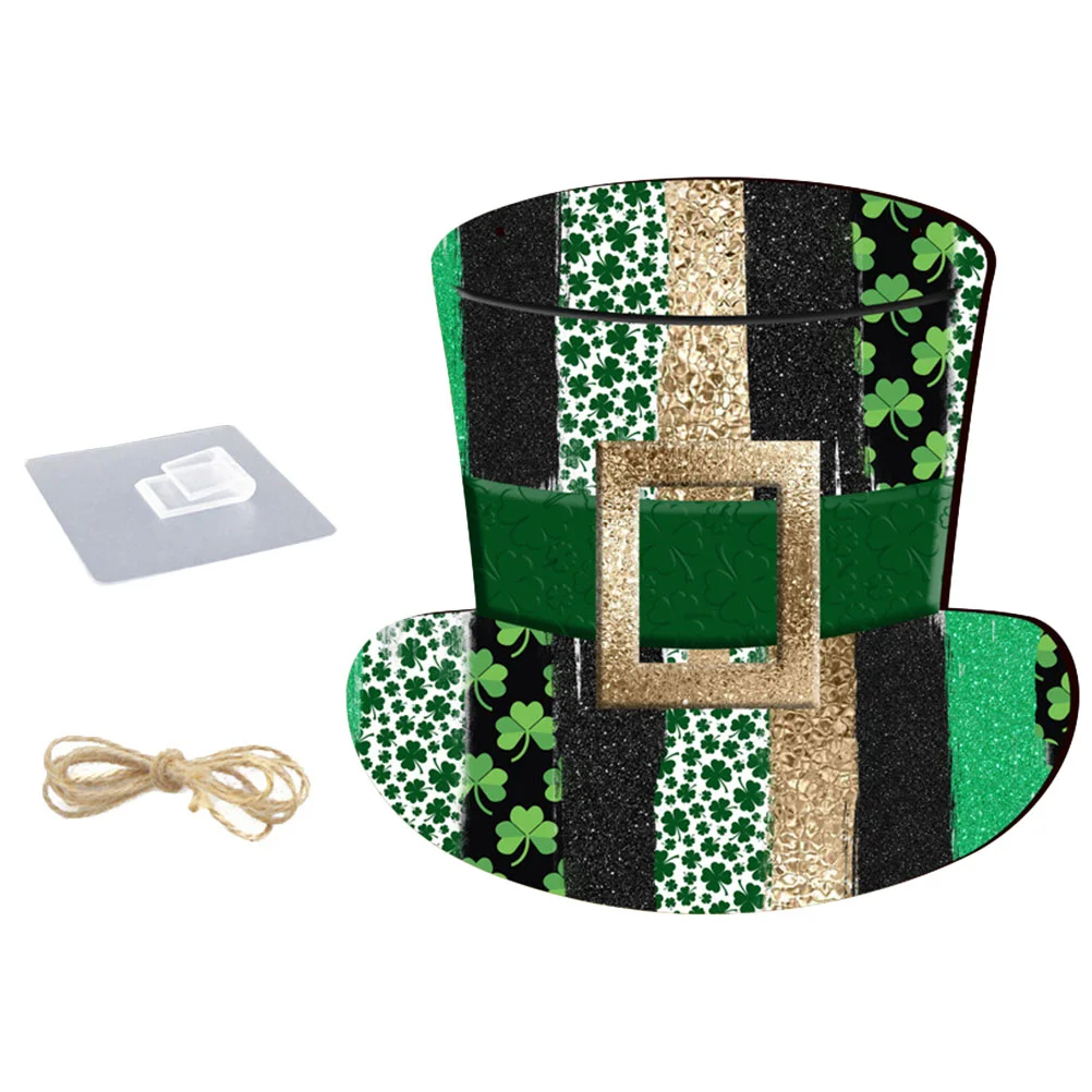 

Patrick's Day Decoration Hat Shape Patrick's Day Door Sign Party Welcome Sign Front Door Sign