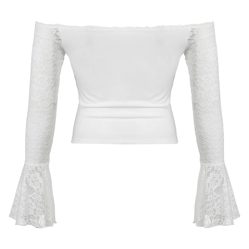 CIBBAR Белый Однотонный Кружевной Топ С Вышивкой Y2K Женский Повседневный Модный