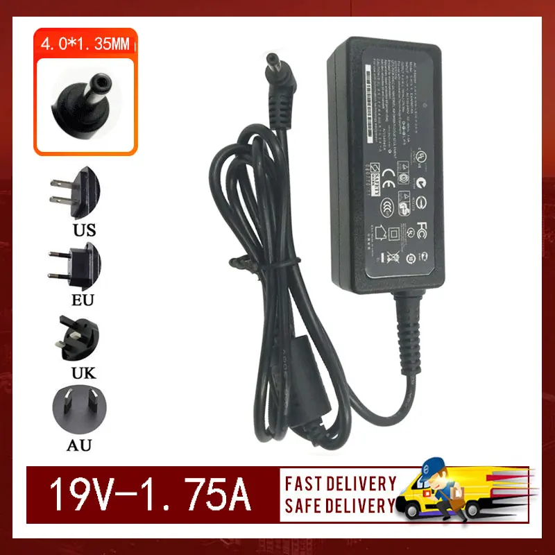 

19V 1.75A 4.0*1.35MM AC Adapter For Asus Eee Book E402MA E403sa E502MA EXA1206UH X453 X453M X453MA Laptop Power Adapter Charge