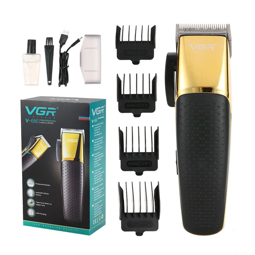 

VGR hair trimmer V686 USB rechargable hair clipper hairdresser oil head whitening engraving hair carving clipper