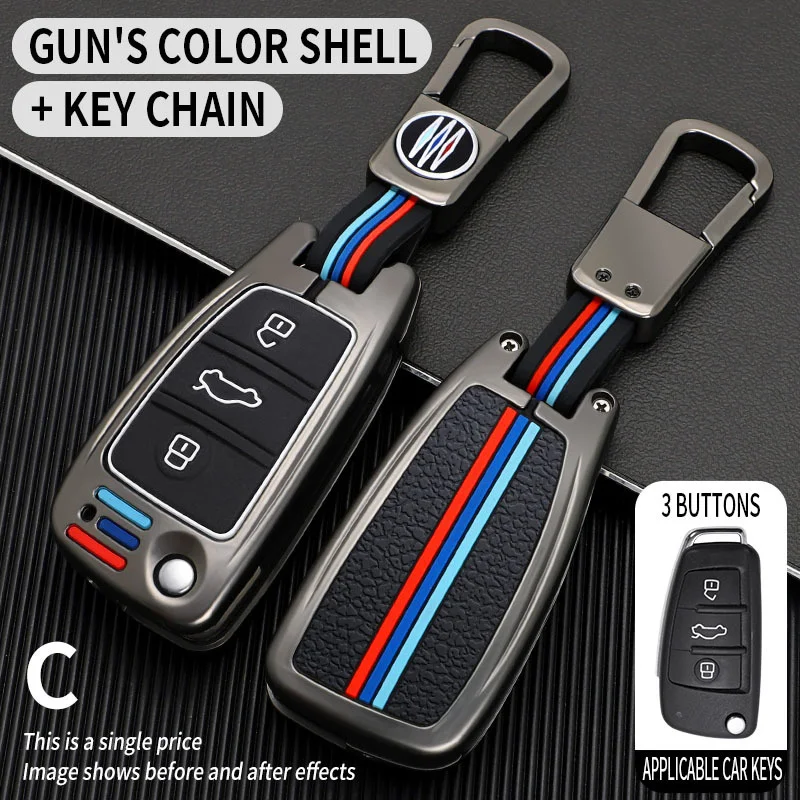 

Car Key Case Cover Key Shells For Audi A1 A3 A4 A5 A6 A7 A8 Quattro Q3 Q5 Q7 R8 Allroad C5 C6 TT S3 S5 S6 S4 RS5 RS6 2003-2015