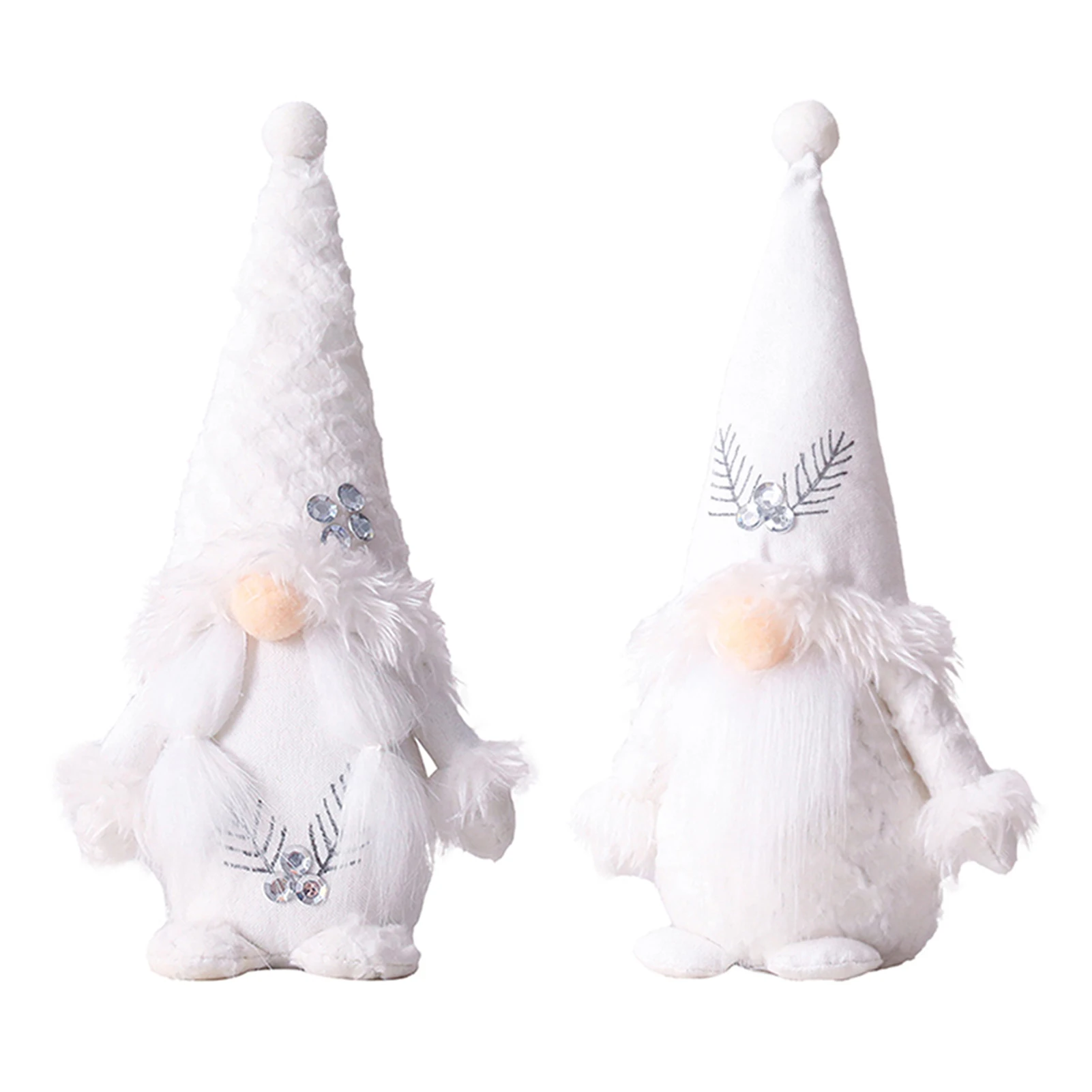 

Christmas Gnome White Plush Ornament for Holiday Fireplace Party Home Decoration Christmas Plush Ornament for Home Home