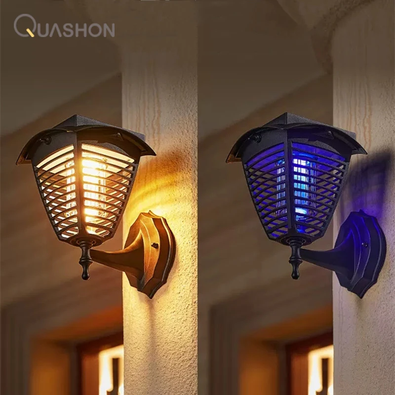 Солнечная светодиодная настенная лампа наружная газонная от комаров домашняя