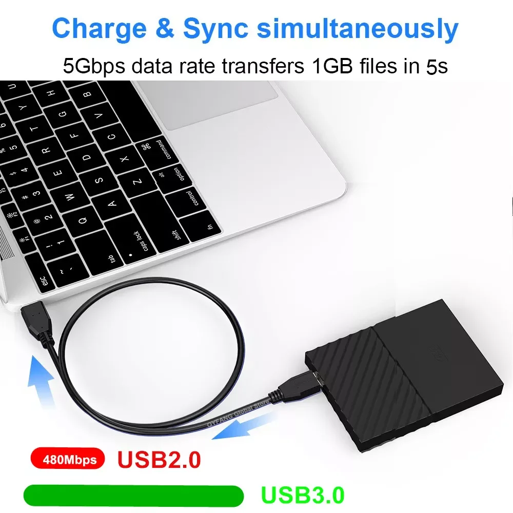 Кабель USB Micro B Type-A к 3 0 кабельный разъем 5 Гбит/с внешний кабель для жесткого диска