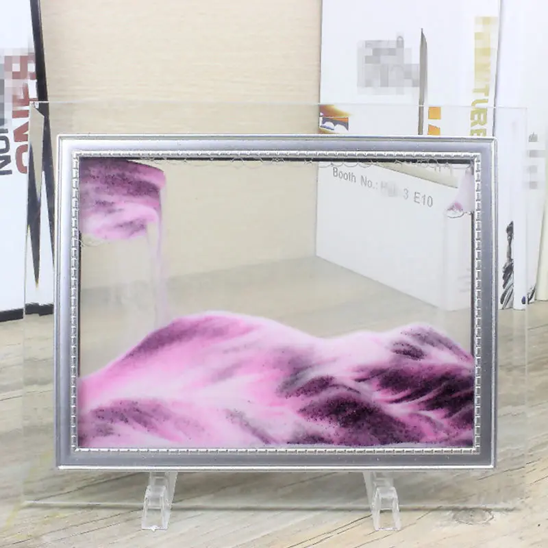 

Moving Sand Art Picture Round Glass 3D Deep Sea Sandscape In Motion Display Flowing Sand Frame Sand Painting
