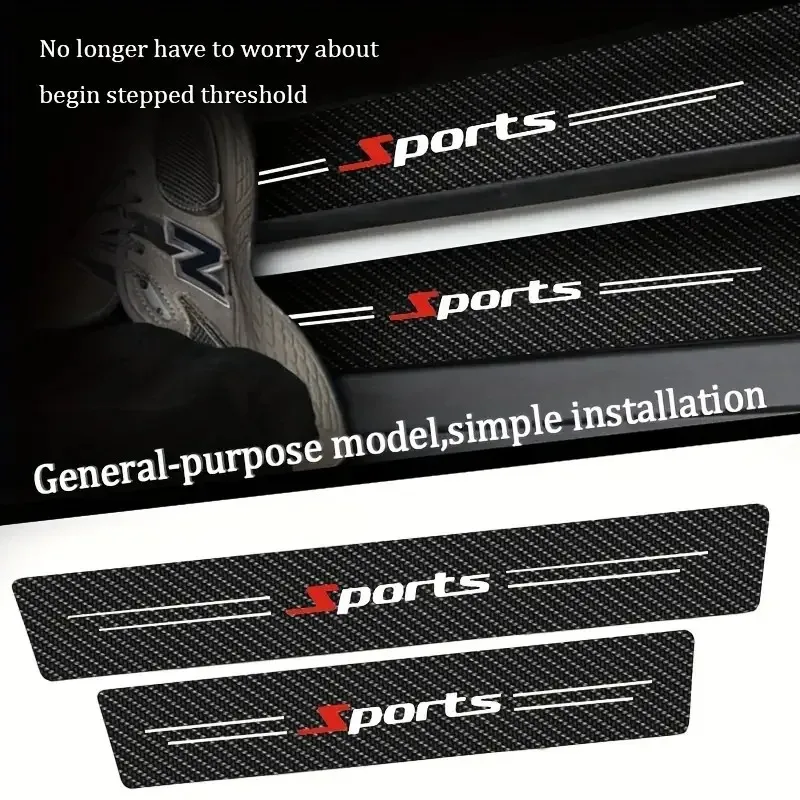 Спортивные наклейки на порог двери автомобиля против царапин для Toyota Corolla Camry Rav4
