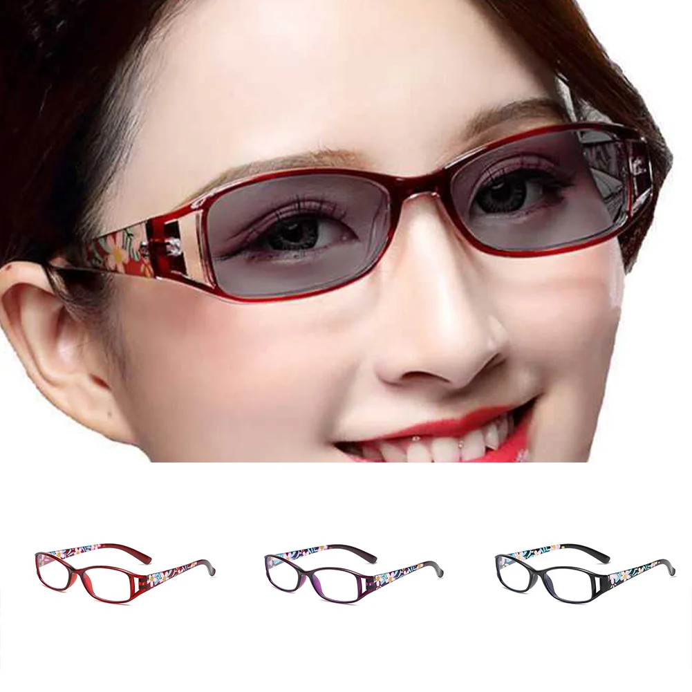 

Fashion Elegant Print Flower Reading Glasses Eye Protection Anti Blue Light Presbyopic Eyeglasses Women Ultralight Frame Eyewear