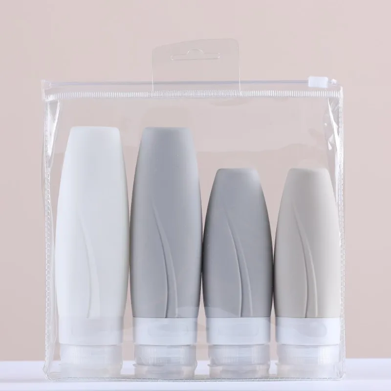 

60/90ML Refillable Bottles For Travel Portable Lotion Shampoo Cosmetics Subpackage Silicone Mini Empty Squeeze Containers 1Pc