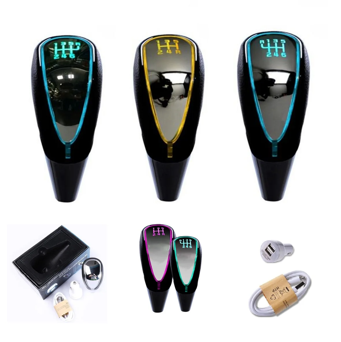 

Универсальная 110 мм 7 цветов изменения 5 6R Автомобильная сенсорная активация светильник ка ручка переключения передач рычаг переключения передач MT подходит для Toyota