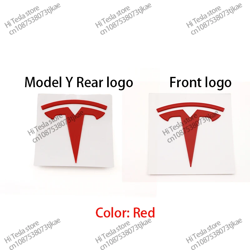 

2 шт. оригинальный логотип автомобиля, передняя и задняя наклейки с логотипом автомобиля Tesla модель 3 модель Y, аксессуары из углеродного волокна, модная модификация автомобиля
