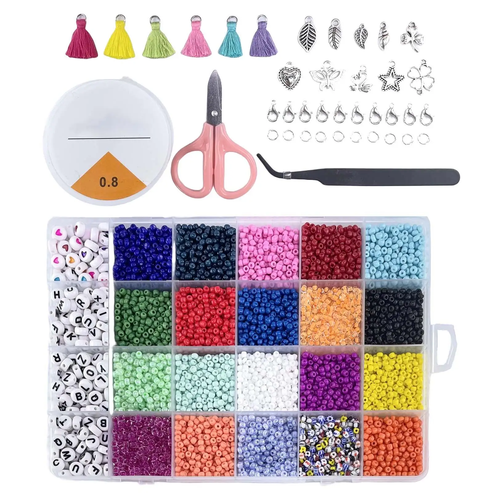 

Glass Seed Beads Jewelry Making DIY Bracelet Craft Supplies Necklace Tweezer