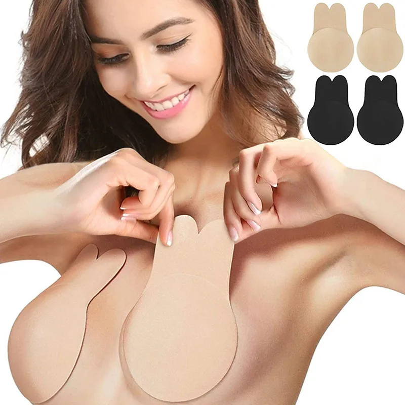 

Lifting Nipple Reusable Women Breast Lift Nipple Cover Invisible Petals Adhesive Backless Stick Bra Silicone Stickers Nipple Pad