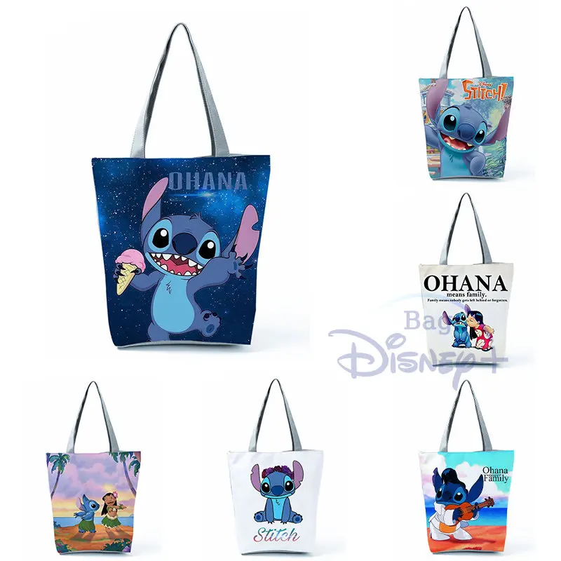 

Сумка женская с мультяшным принтом Disney, вместительная школьная сумка для покупок с мультяшным рисунком, модный ранец на плечо для девушек